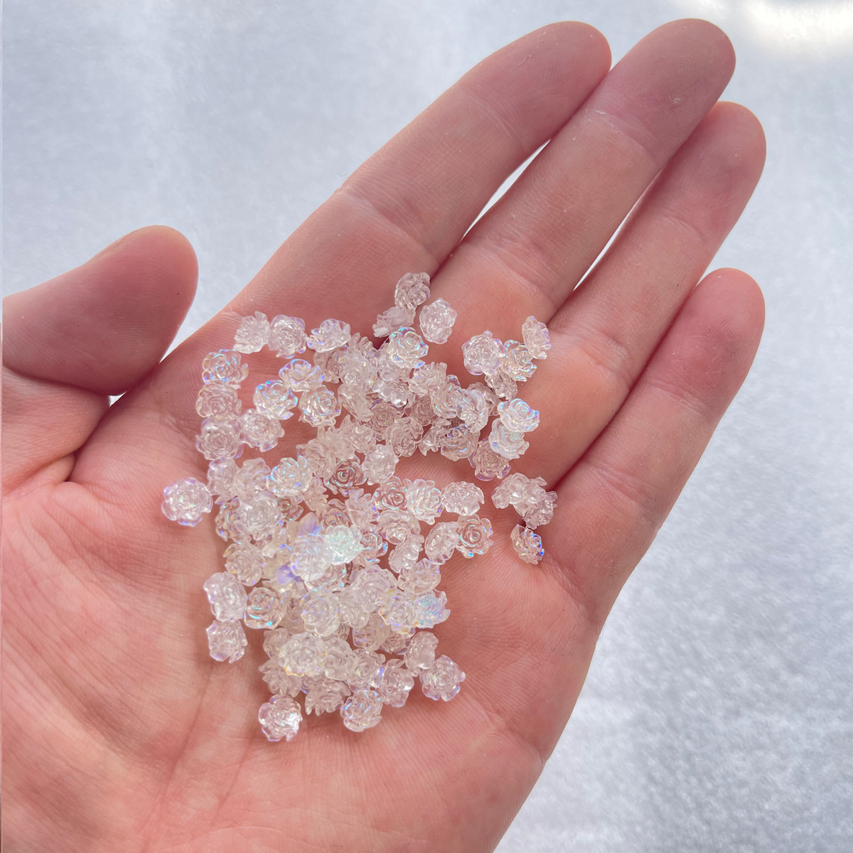 Resin Art Rose - 100 Piezas de Adornos para Uñas