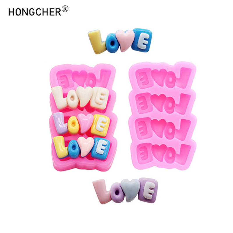 Resin Art Alphabet - Molde de silicona con letras LOVE