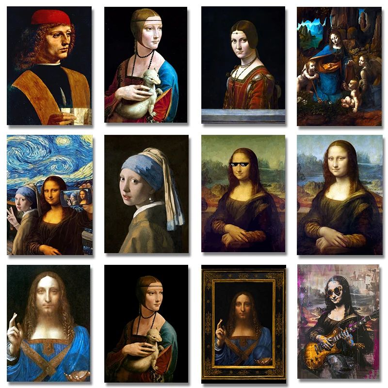 Resin Art Wallpaper - Obra de Arte de Leonardo Da
