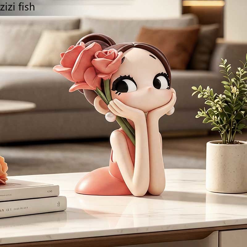 Estatua de Resina de Chica con - Resin Art Rose reseña y precio
