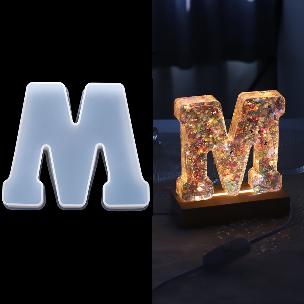 Moldes de silicona con letras  - Resin Art Alphabet reseña y precio
