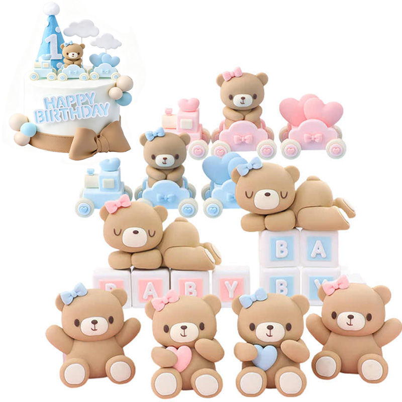 Adorno de pastel 3D de oso ros - Resin Art Baby reseña y precio