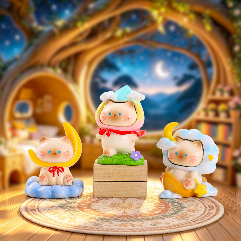 Figura de gato adorable, serie - Resin Art Case reseña y precio