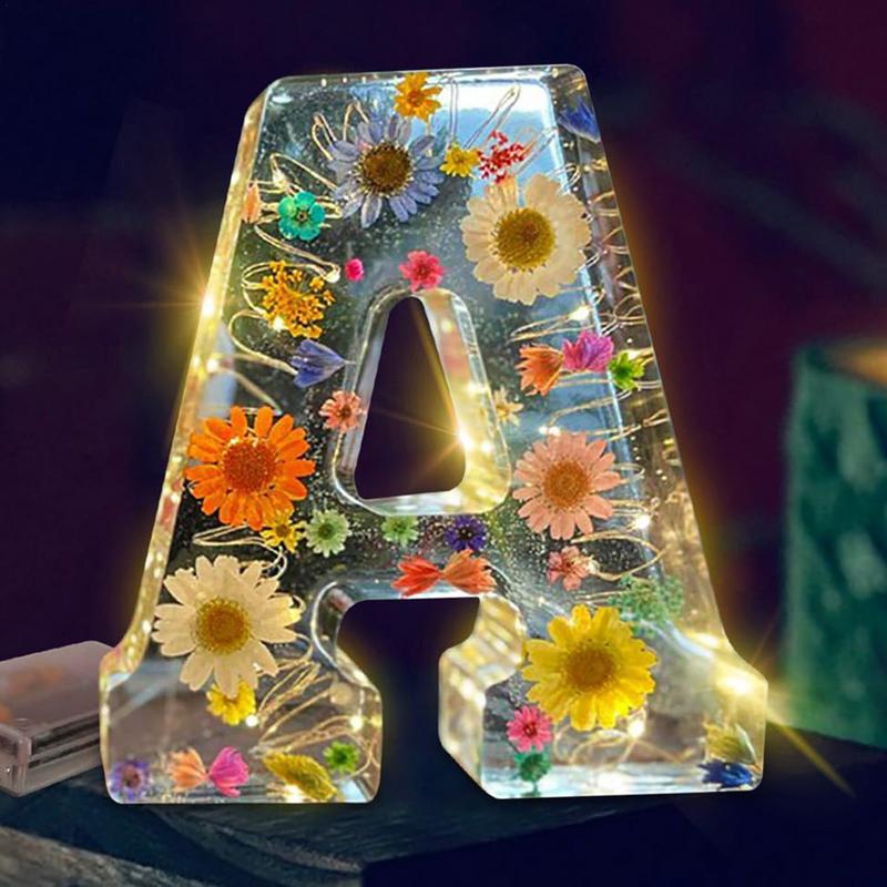 Lámpara de resina decorativa c - Resin Art Alphabet reseña y precio